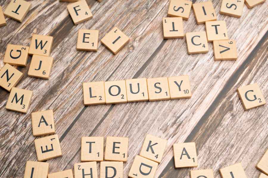 the word louise is spelled out in scrabble letters