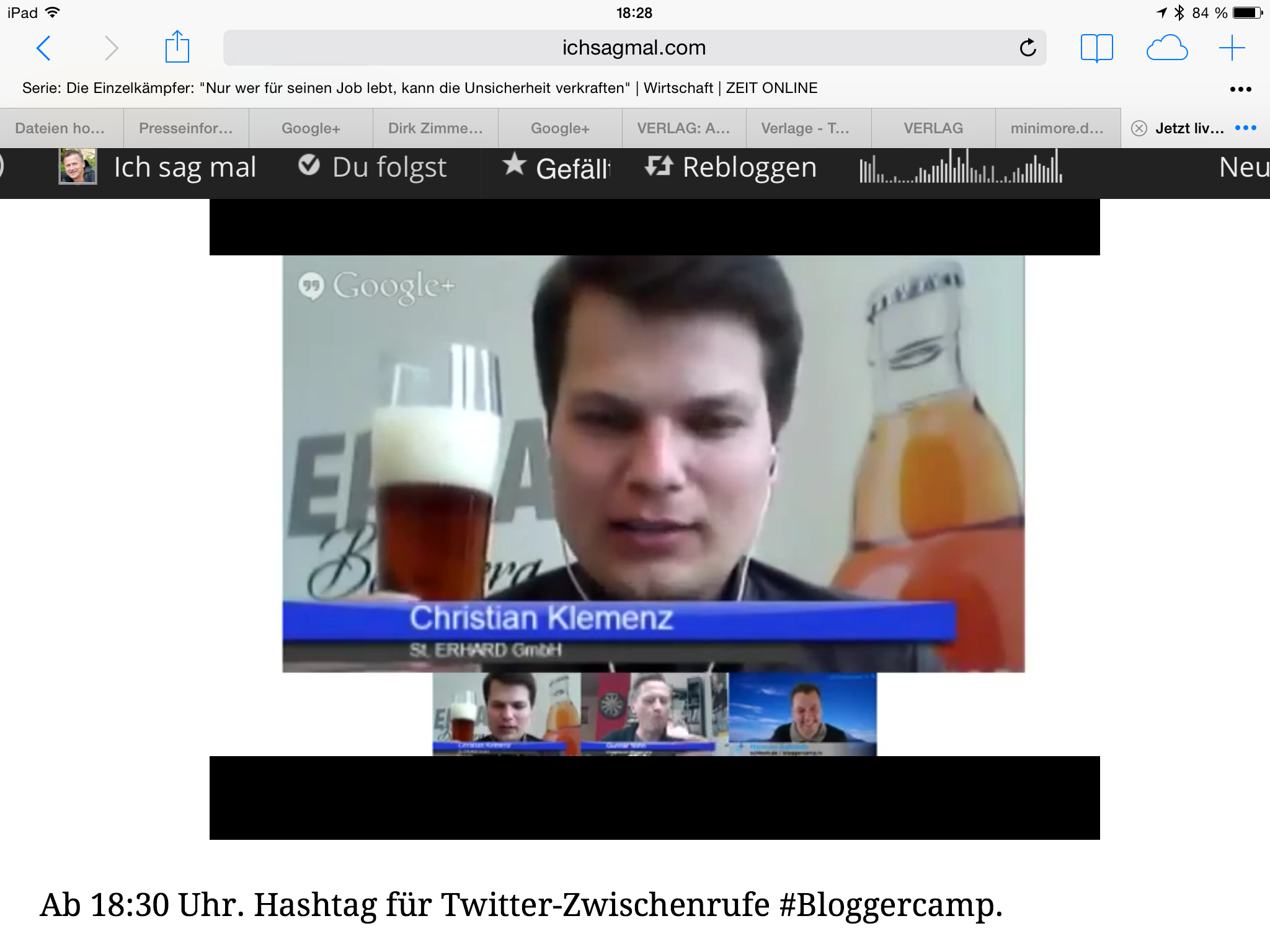 Livestreaming mit Alkohol