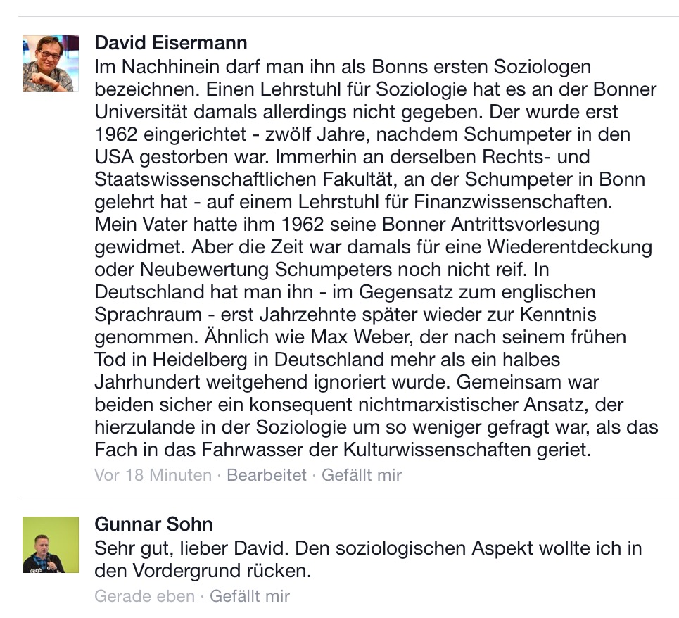 Eisermann Schumpeter