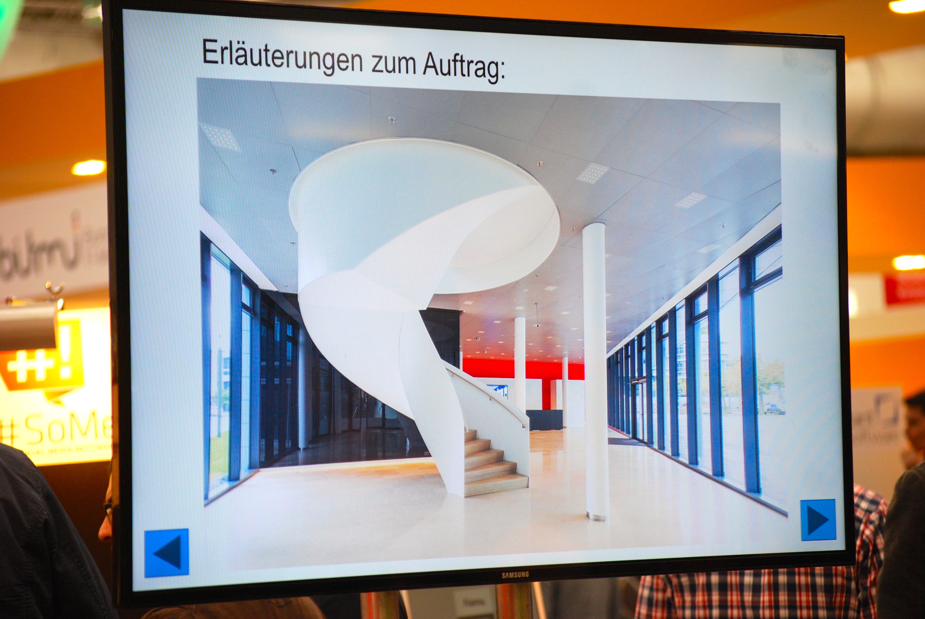 Digitale Animationen für Bau der Spindeltreppe