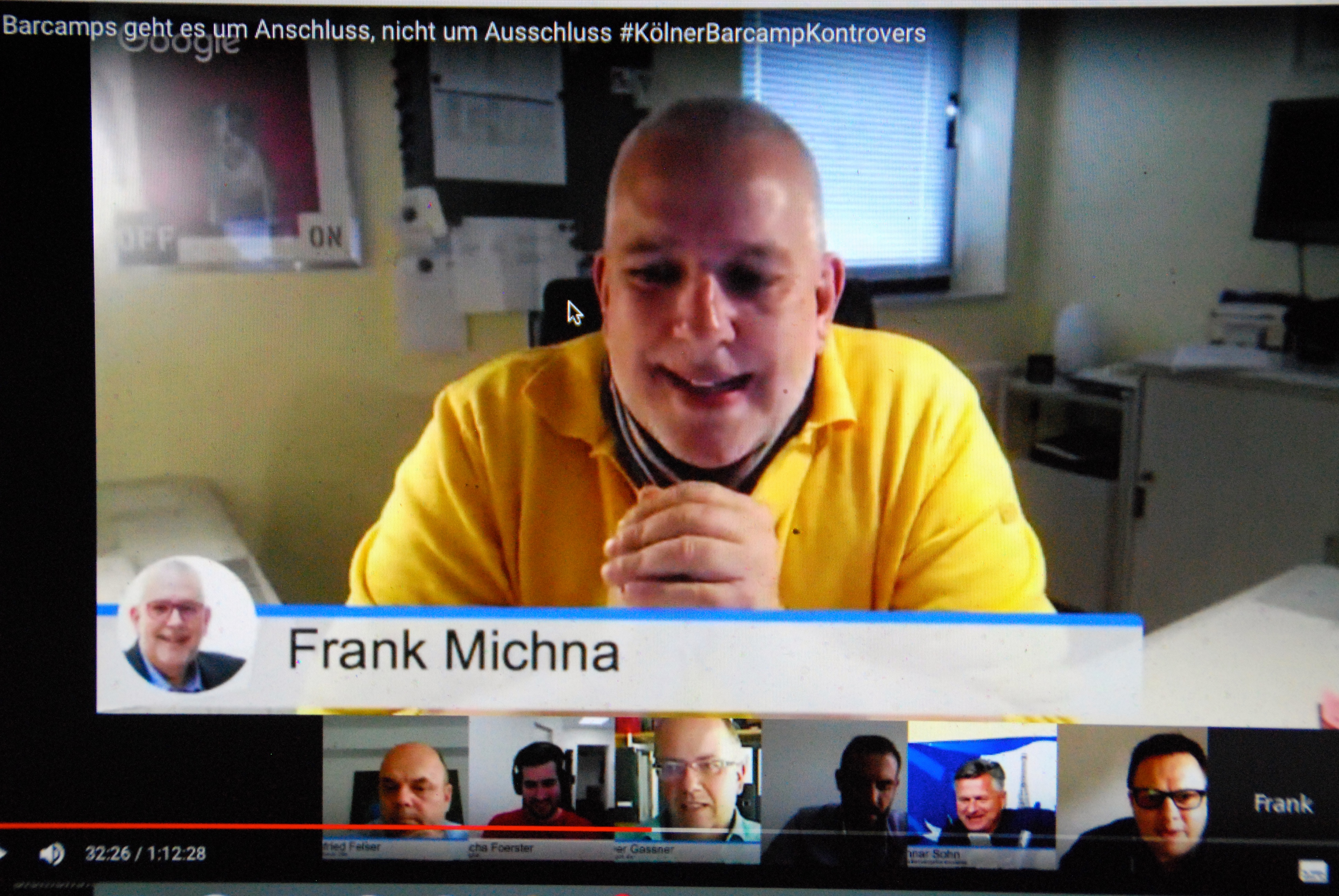 Frank Michna in der Barcamp-Diskussion in Bestform :-)