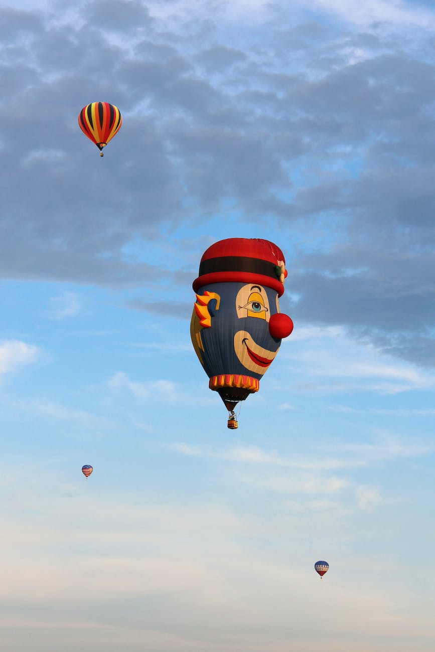 hot air balloons in a sky