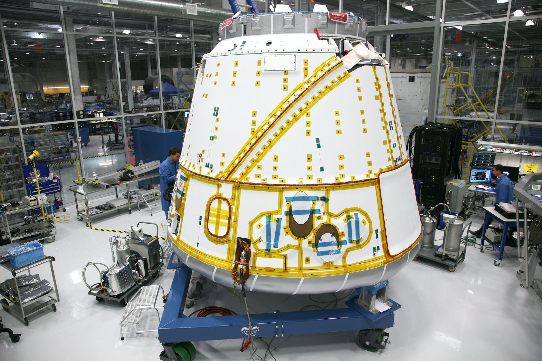 process of space rocket detail building