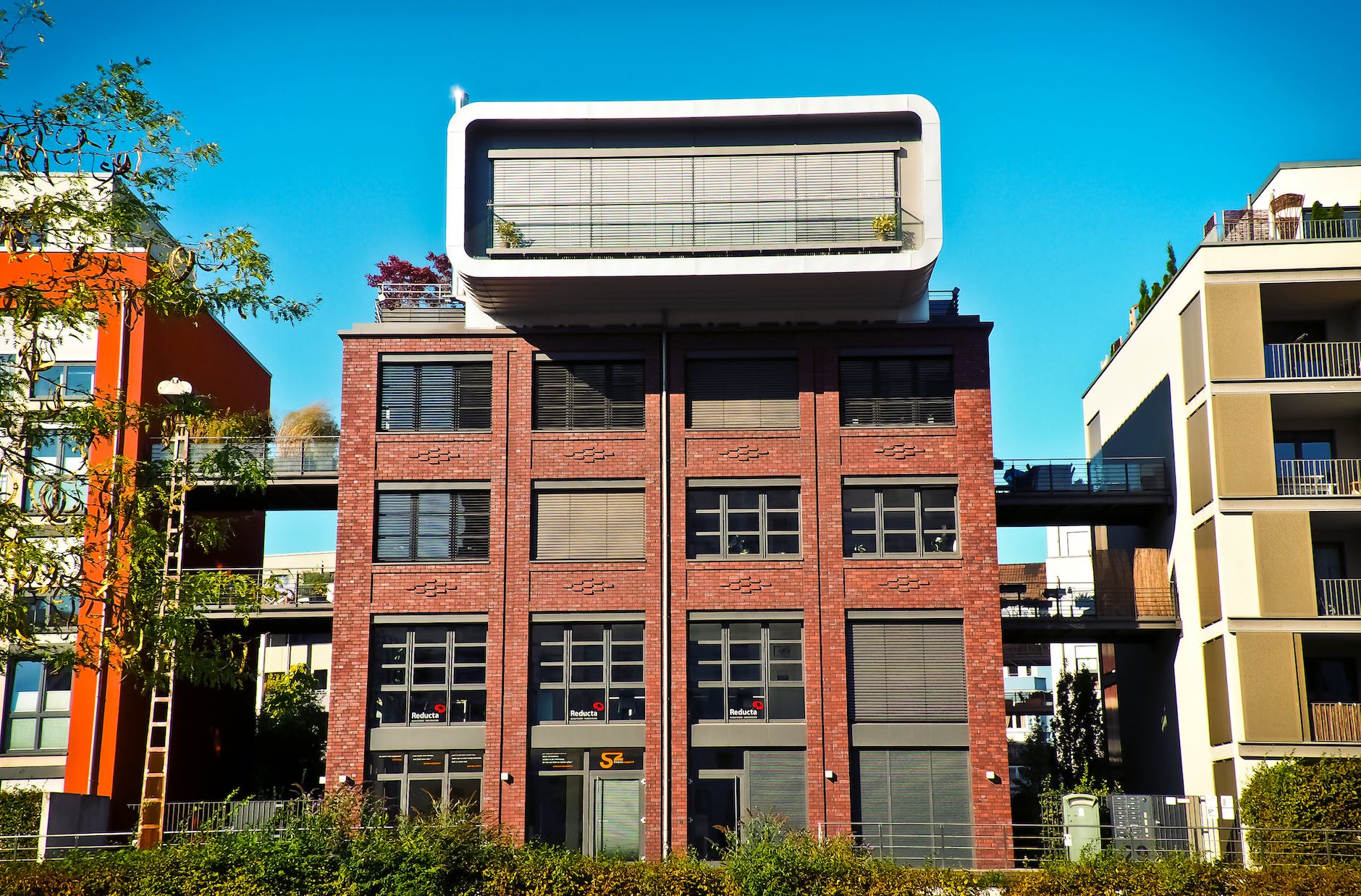 abstract apartment architecture blue sky