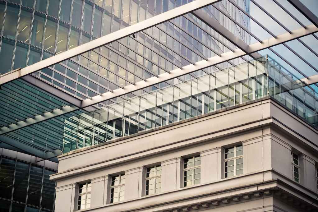 low angle view of modern building