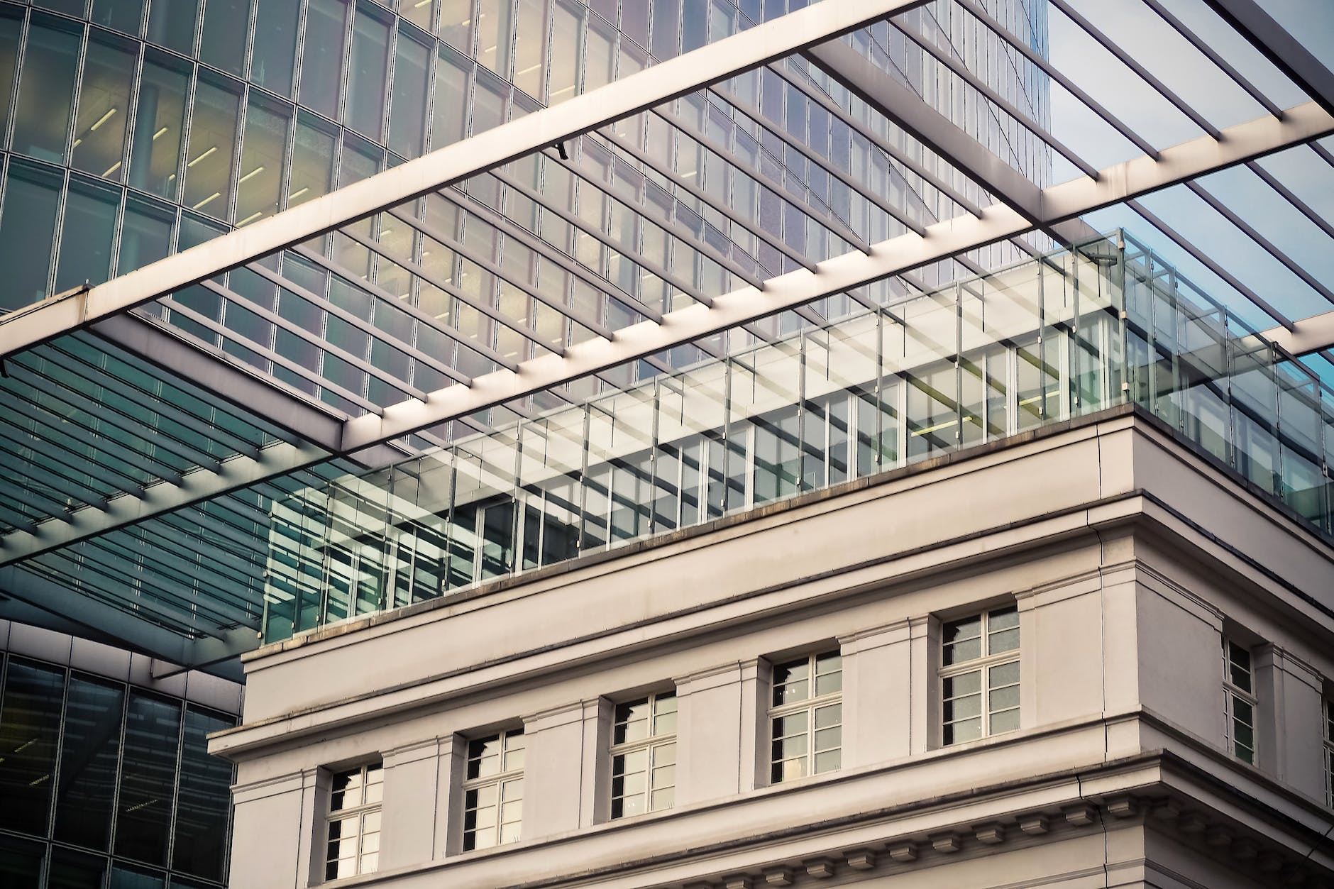 low angle view of modern building