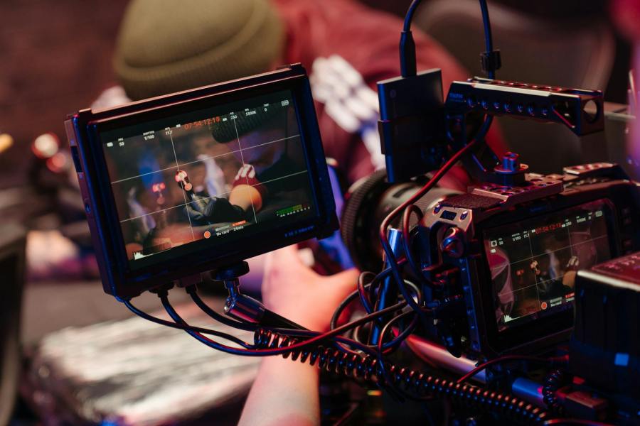 black and red audio mixer