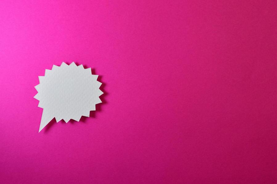 white quote paper cutout